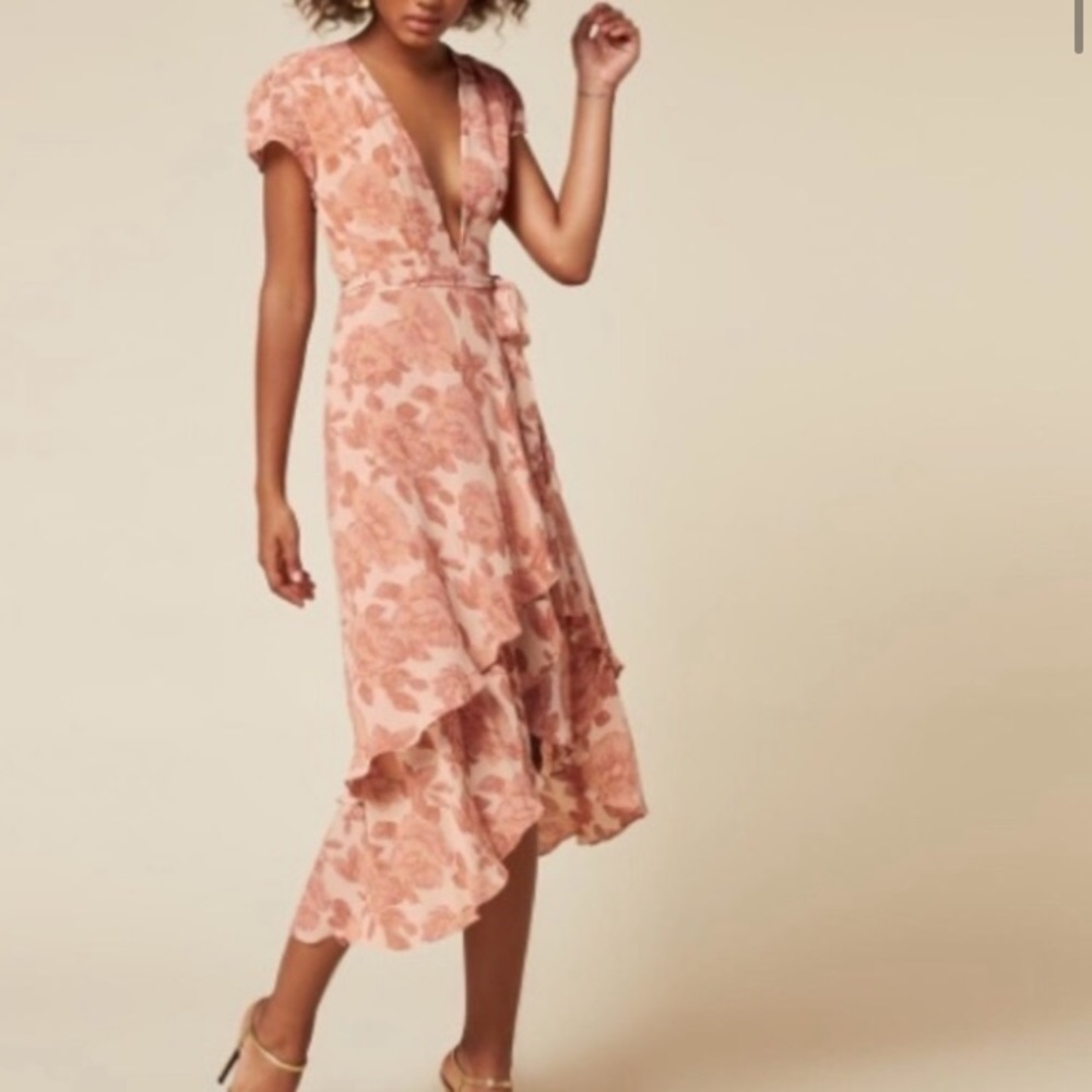 Reformation Cassia Wrap Dress (sz M)
